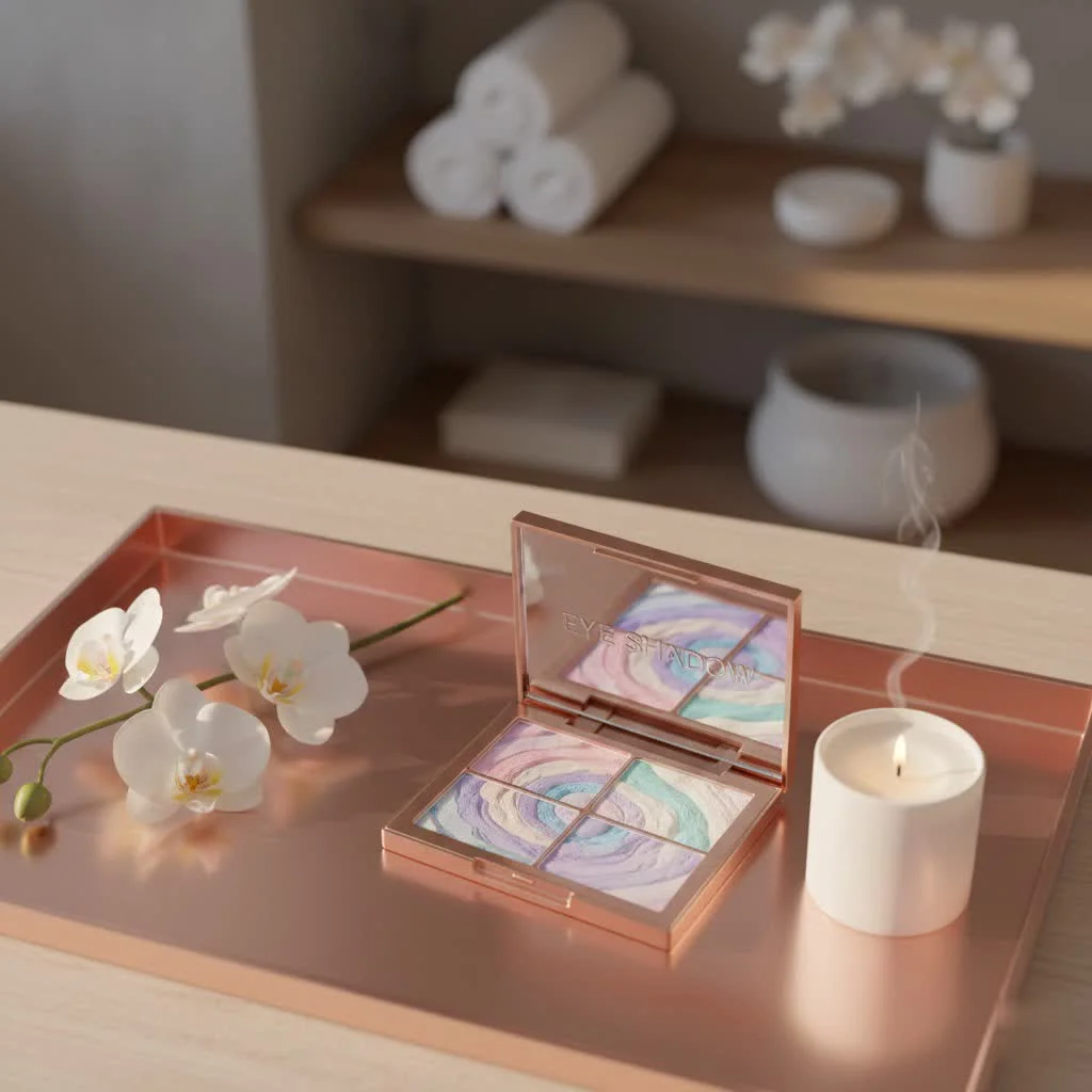 Close-up of a woman's eye with expertly applied eyeshadow for hooded eyes